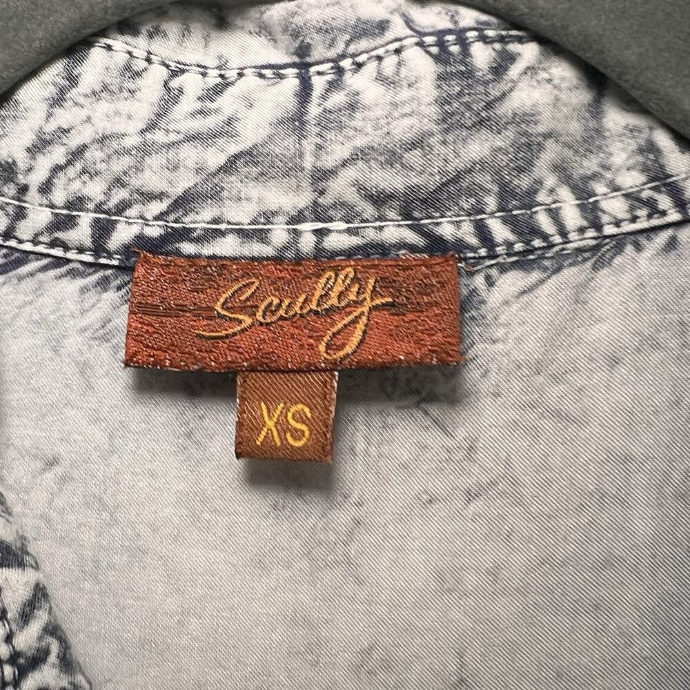 Scully Blouse Womens Size XS White-Gray Embroidered Button Up LS Western Cowgirl - Picture 5 of 14